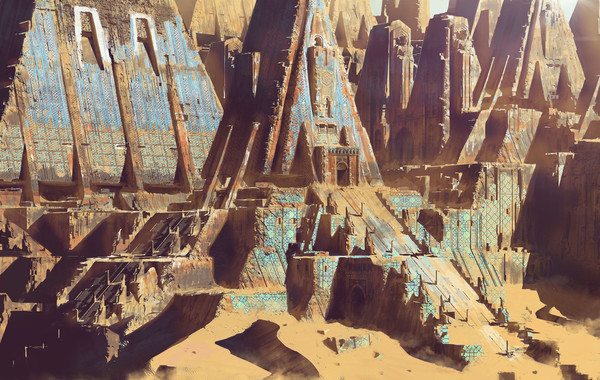 Desert Ruins - Art, Paul Chadeisson, Desert, Ruin