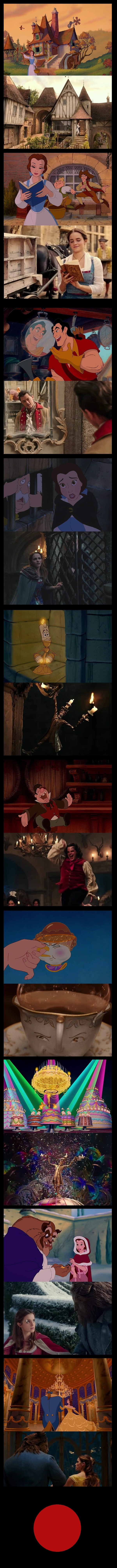 Frame-by-frame comparison of the cartoon (1991) and the movie (2017) Beauty and the Beast. - My, Movies, Gorgeous, The beauty and the Beast, , Cartoons, Frame, Comparison