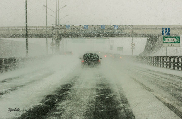 By the dam - My, Saint Petersburg, Dam, Ring, Road, Snow, Blizzard, Longpost