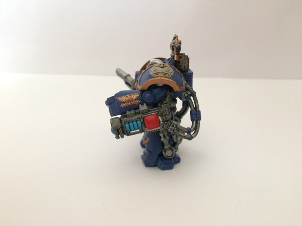 Painted my first centurion - My, The photo, Warhammer 40k, Ultramarines, Modeling, Painting, Longpost