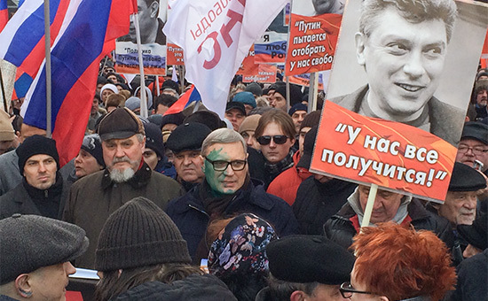 Mikhail Kasyanov was doused with green paint - Nemtsov, Mikhail Kasyanov, March, Politics