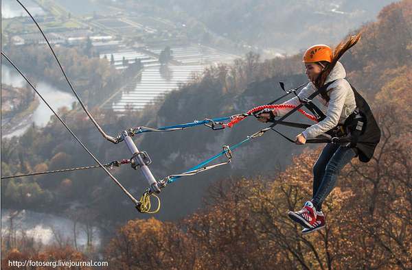 The highest swing in the world is located in Sochi. - Swing, Sochi, , Height, Fearfully, Beautiful, Longpost
