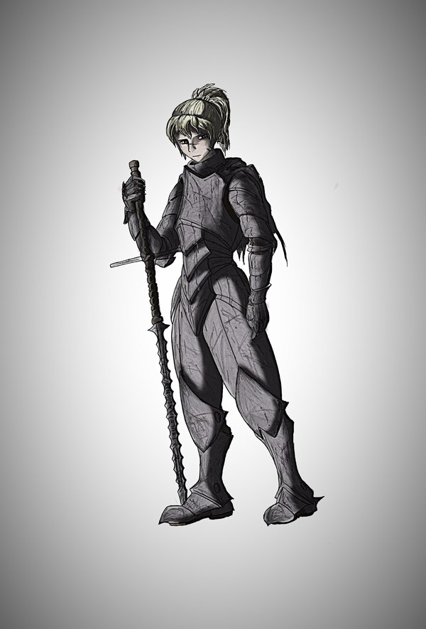 In non-shining armor - My, Sword, Knight, Drawing, Digital drawing, Knights