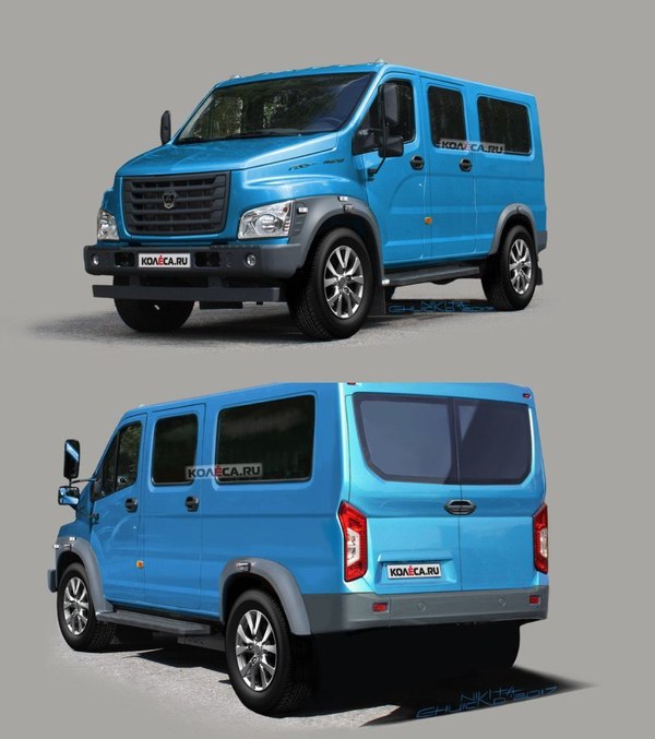 All-wheel drive bus from GAZ - , Gas, Bus, Concept, Auto, Four-wheel drive