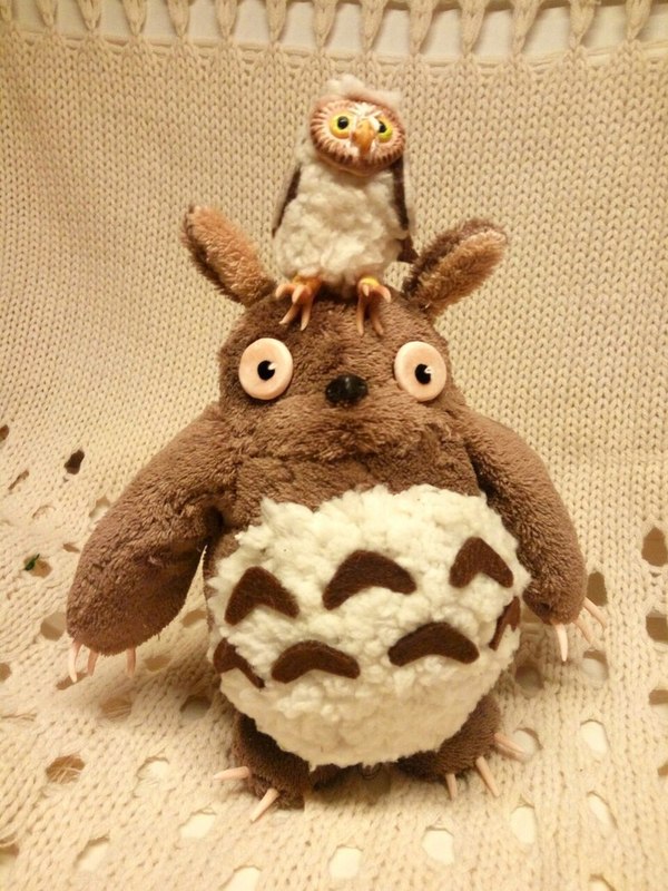 Totoro for New Year's gift exchange - My, Gift exchange, Presents, Totoro, Hayao Miyazaki, Owl, With your own hands, Handmade, Longpost