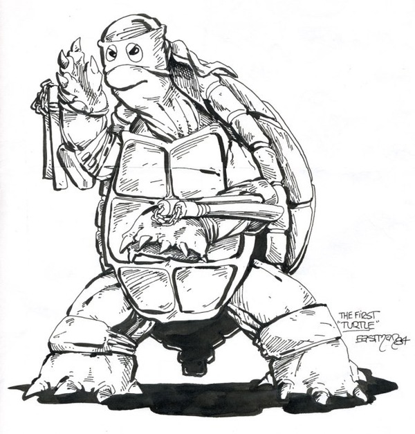 Birth of a legend. The very first drawing of the Teenage Mutant Ninja Turtles, created in 1983. - Teenage Mutant Ninja Turtles, Nostalgia, , , Leonardo, , Raphael, Michelangelo, Rafael TMNT, Donatello TMNT, Leonardo TMNT, Michelangelo TMNT