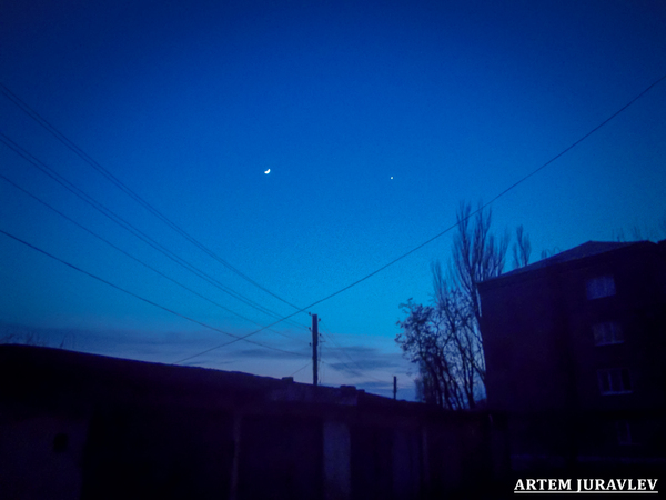 Venus and Moon - The photo, Venus, Astrophoto, moon, Astronomy, My