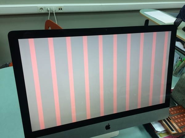 An old friend turns into a pink badger :( - My, Repair of equipment, Apple, Imac, Video card, Stripes on the screen, Longpost