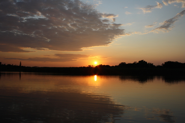 Sunset - My, Sunset, River, Lumia 640, The photo