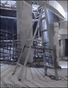 Boston Dynamics demonstrated a self-propelled ladder - Humor, Stairs, , GIF