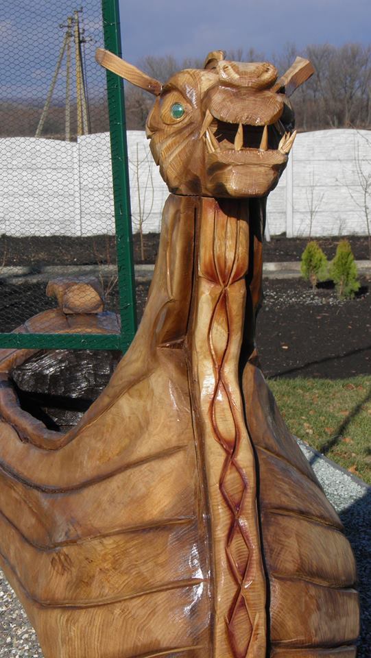 Cut out a little. - My, Tree, Wood carving, Chainsaw, , , Garden figures, Longpost, Decor