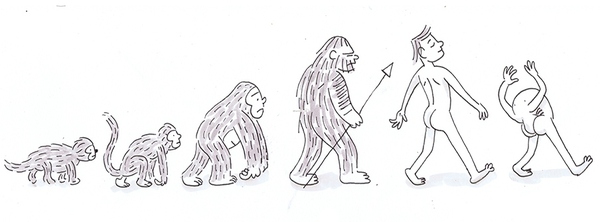 Evolution through the eyes of an artist - Evolution, Humor, Satire, Funny, Caricature, Person, Sarcasm, Society