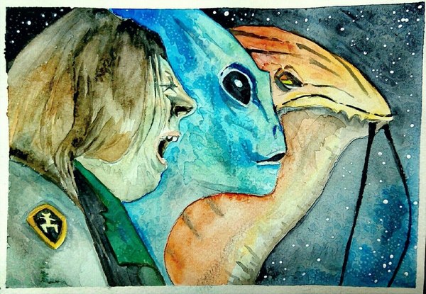 Pirates of all worlds, unite! - My, Watercolor, Space Pirates, 