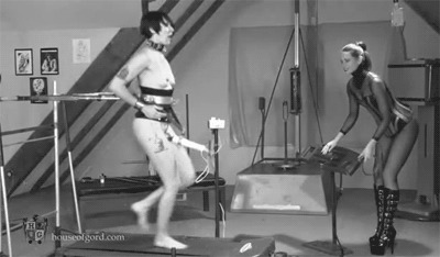 Беговая дорожка #2 Беговая дорожка, Сиськи, BDSM, Игрища, Девушки, Гифка