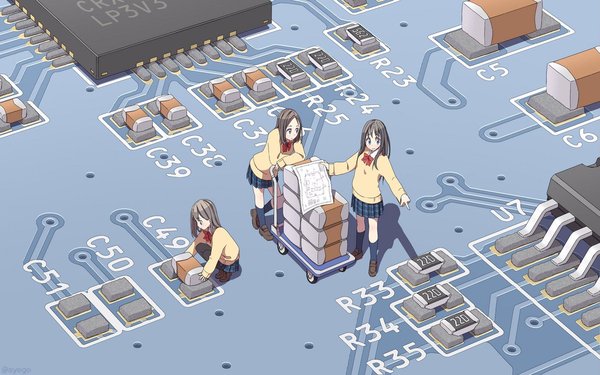 SMD Component Arranger - Anime, Anime art, Smd, , Soldering, Installation, Electronics, Smd-Technology