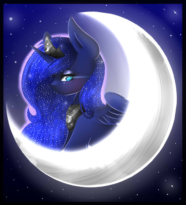 The Radiance of the Moon - My little pony, PonyArt, Princess luna, moon, Love