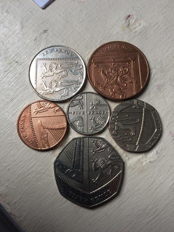 If you put British pennies next to them, then you can add a coat of arms from them. - a penny, Great Britain, Coin, Money, Coat of arms