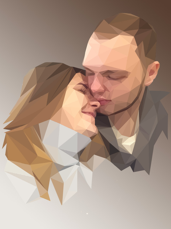 I draw portraits to order :) - My, Portrait, Pop Art, Polygonal graphics, Art, Digital drawing, Longpost, Low poly