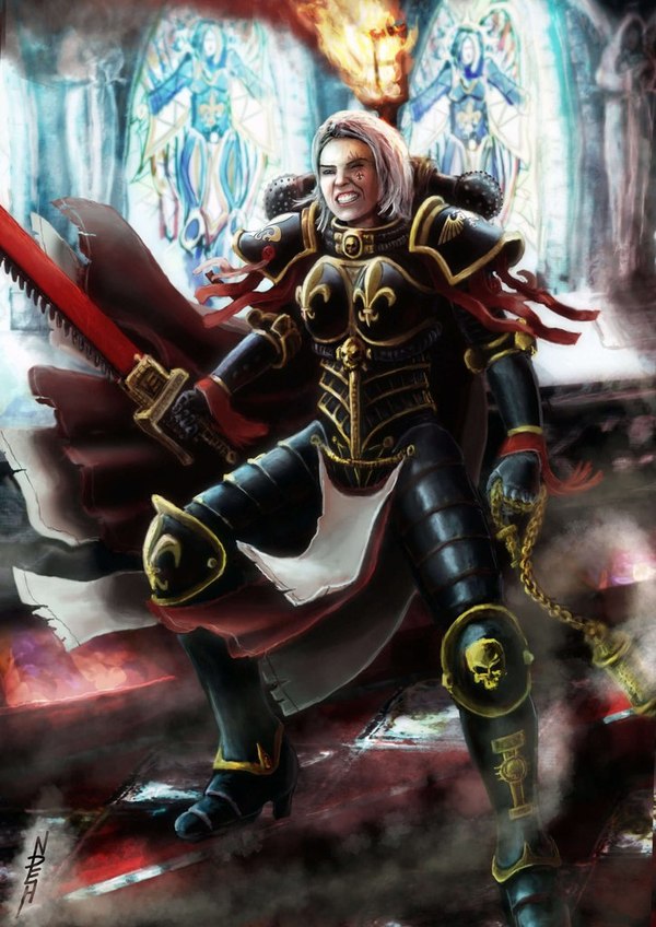 You, when on March 8 you are surrounded only by sisters - Warhammer 40k, Adepta Sororitas, Wh Art