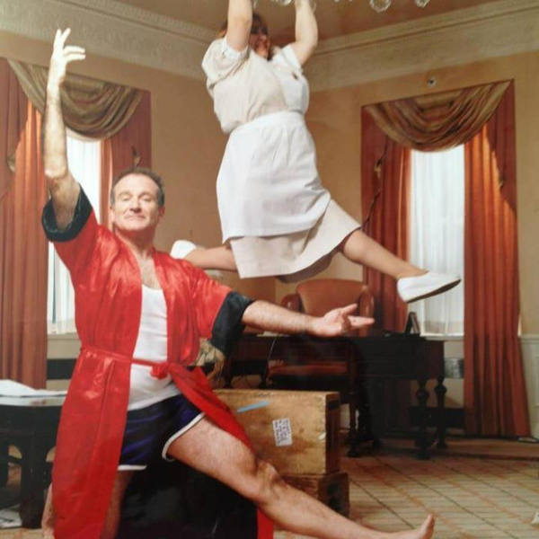 Robin Williams with housekeeper - Robin Williams, Fun, Memory