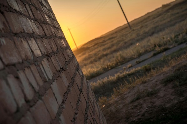 Almost zombie apocalypse - My, Landscape, Sunset, Nature, The sun, The horizon is littered, Bricks, Russia