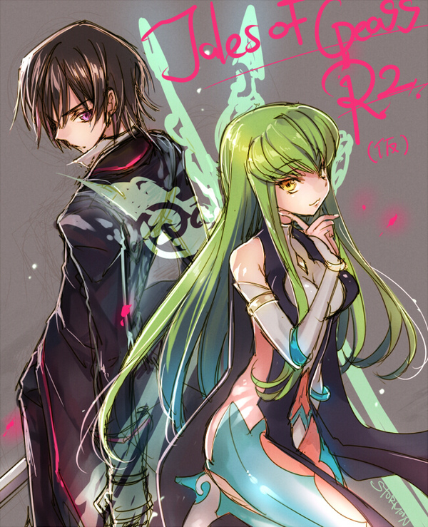 Code Geass. Lelouch / C.C. - Аниме, Code Geass, Lelouch Lamperouge, Zero, Lelouch VI Britannia, Пиццеедка, Бессмертная Ведьма, Anime Art, Длиннопост