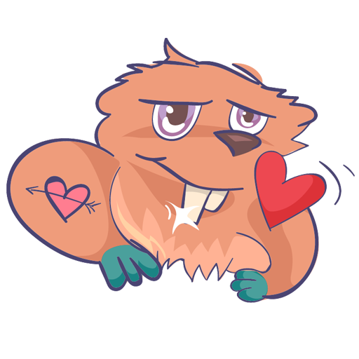 Beaver stickers for iMessage and Telegram + codes(Appstore) - My, Stickers, Promo code, Drawing, Telegram, Imessage, Art, iOS, Apple, Longpost