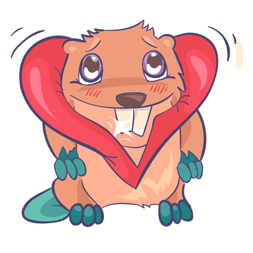 Beaver stickers for iMessage and Telegram + codes(Appstore) - My, Stickers, Promo code, Drawing, Telegram, Imessage, Art, iOS, Apple, Longpost