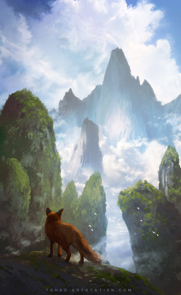 Mountains - Art, , The mountains, Fox