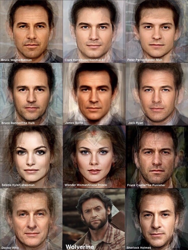 The combination of the faces of all the actors who played a certain character in the movie - Actors and actresses, Movies, Wolverine X-Men, Hugh Jackman, Face, Combination, Characters (edit), Wolverine (X-Men)