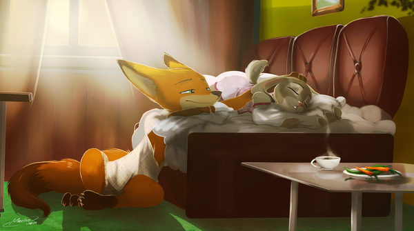 Morning. - Zootopia, Zootopia, Nick and Judy, Mechagen