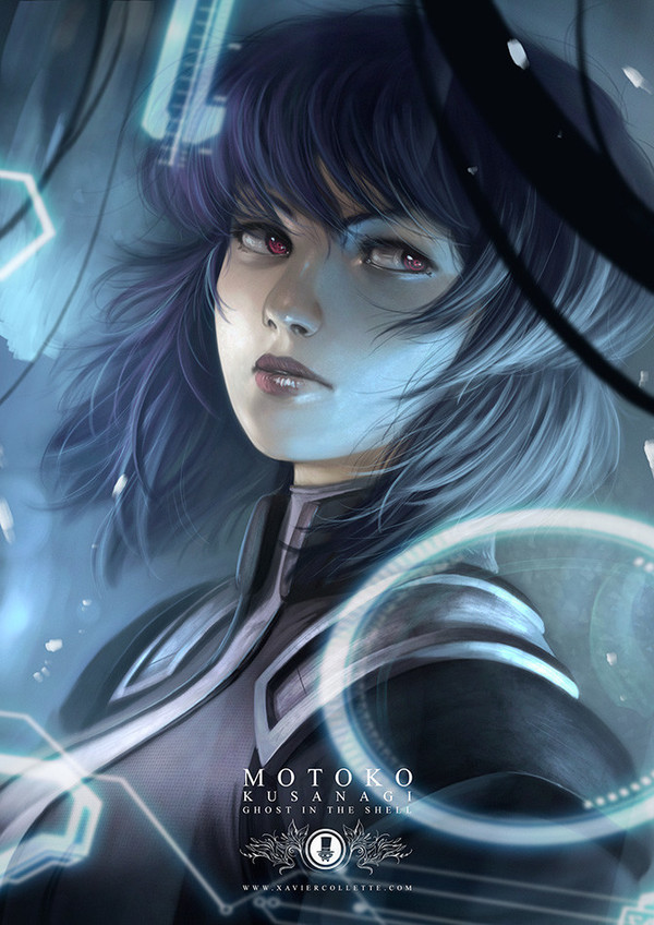 Major Kusanagi - Art, Ghost in armor, Anime, Kusanagi motoko, Xavier Collette