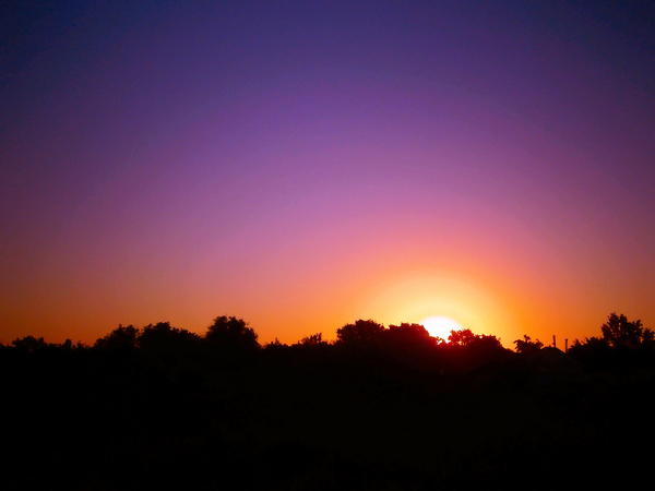 rural sunrise) - Village, The photo, My, Sunrise, I want criticism