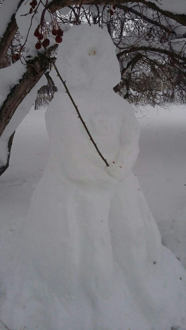 Snow Dark Lord - My, Winter, Longpost, snowman, Darth vader