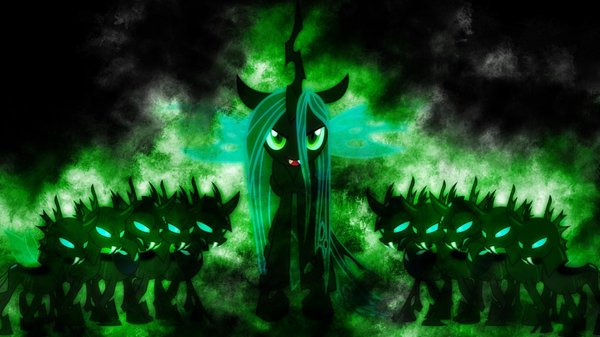 Queen Chrysalis: Emerald Flames of Magic - My little pony, PonyArt, Queen chrysalis, Changeling