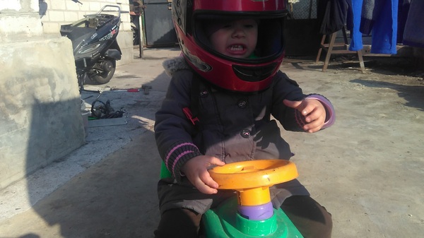 Girl's face when she learns to ride a motorcycle - My, Children, Rides, Driving, Girls