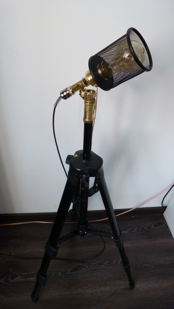 HZCH-7 or... - My, Floor lamp, Creation, Lamp, Xs, Edison's lamp, Night light, Longpost