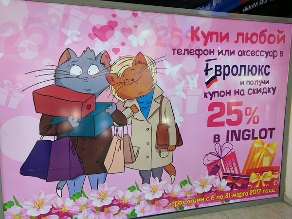 Met some familiar cats... - My, cat, Bishkek, Advertising, Copyright