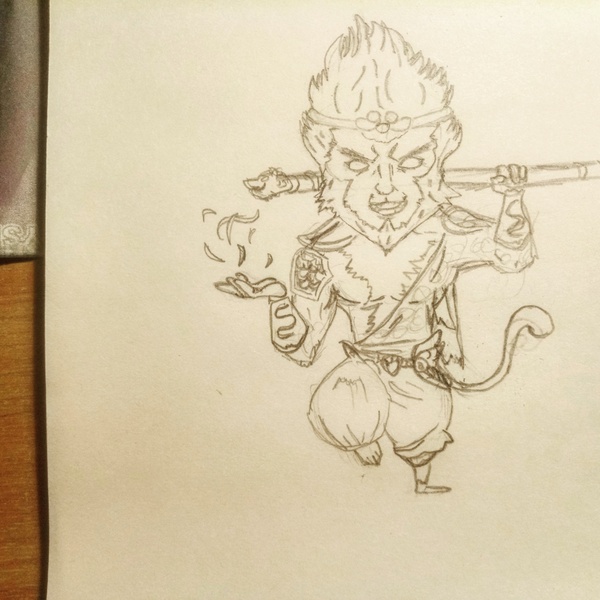 I'm working on myself - My, Wukong, Dota, Sketch