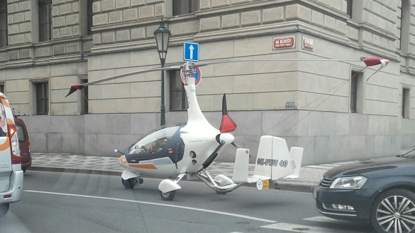 First of all, first of all helicopters! - My, Helicopter, Prague, Auto, Interesting