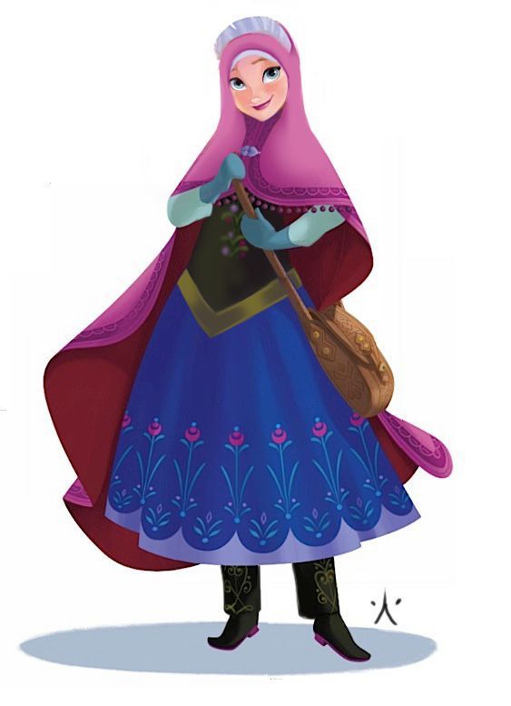 Guess hu from hu. - Walt disney company, Princess, Hijab, Images, Hair, Cartoons, Elsa, Art, Longpost