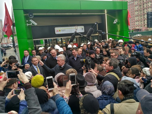I congratulate all Muscovites on the opening of the Ramenki metro station. - My, Sergei Sobyanin, Moscow, Mayor of Moscow, Metro, Building
