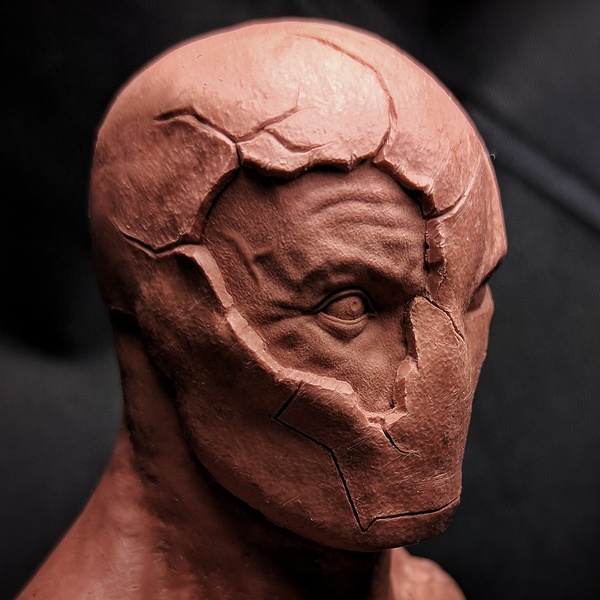 Bust of the Red Cap from plasticine - My, Plasticine, Red cap, Red Hood, Batman, Sculpture, Creation, Friday, Friday tag is mine, Longpost