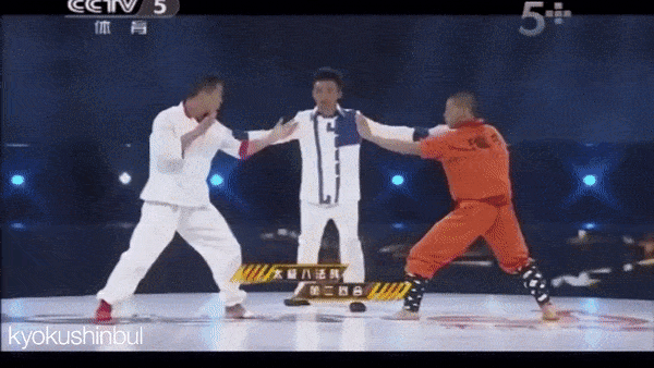 Tai Chi vs Shaolin Kung Fu - The fight, Tai Chi, Kung Fu, Shaolin, Competitions, Battle, GIF