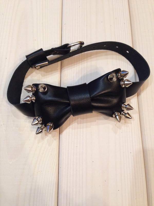 leather butterfly - My, Leather, , Handmade, Leather craft, Choker, Leather products