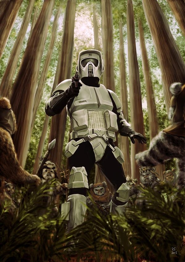 Mimic and at the same time warlike Ewoks - Star Wars, Art, Longpost, Ewoks