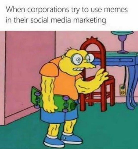 When corporations try to use memes on their social networks - The Simpsons, Memes, Corporations