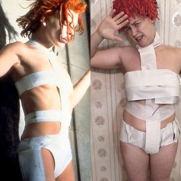 Very cheap cosplay - My, Cosplay, Leela, Milla Jovovich, Luc Besson, Toilet paper, Lowcost cosplay, Slimming