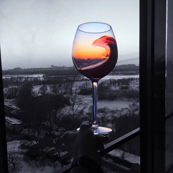 The sea is worried once - Sunset, Mobile photography, Wine, My