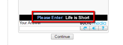 Captcha - My, Captcha, Life is short, Screenshot